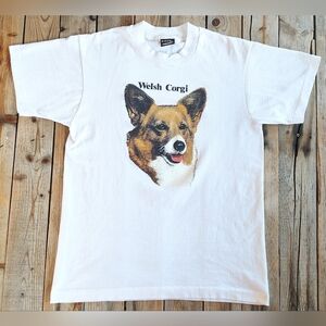 vintage '90s Welsh Corgi dog  t-shirt  made in USA  men's size Medium